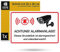 Hinweisschild ACHTUNG! ALARMANLAGE! Grundstück wird videoüberwacht!, 1 Stück, 30 x 20 cm, 2,7 mm starkes PVC Schild mit Bohrlöchern, Warnschild alarmgesichert Innen- und Außenbereich, CCTV Hinweis