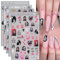 JMEOWIO 6 Sheets Halloween Nail Art Stickers Decals Self-Adhesive Cute Skull Horror Ghost Witchy Spider Web Bat Spook Nail Supplies Nail Art Design Decoration Accessories