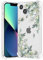 RALEAVO Compatible with iPhone 15 (6.1) Clear Floral Case Girly Soft Slim Bumper Case with Flower Pattern for iPhone 15-Leaf Pattern