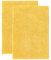Decomira Badematte rutschfest | Als Badteppich Set kombinierbar | Badezimmer-Teppich Bad-Vorleger waschbar aus Chenille | Duschvorleger für Dusche, Badewannen, WC Deko | Gelb - 50x80 cm (2stk)