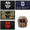 4 Stücke Patches Klett Militär Patch Klett Patches Aufnäher Patches Tactical Embroidery Patch Call of Duty Ghost Mask bestickter Stoffaufnäher für Rucksäcke Militär Aufkleber Abzeichen Klettbänder