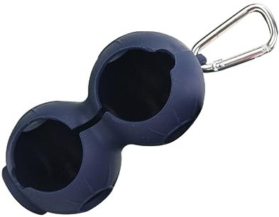 Toddmomy Golf Ball Holder Silicone Carrier Clip Dark Blue Portable Ball Storage Accessory for Golfers Outdoor Sports