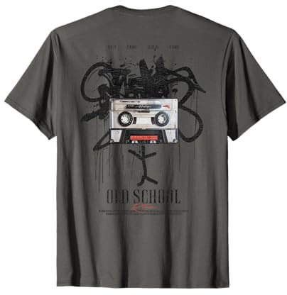 Backprint Streetwear Old School Musik Tape Kassette Mixtape T-Shirt