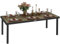 Outsunny Table à Manger de Jardin pour 8 Personnes, Table de Jardin extérieure en Aluminium, pour Patio, terrasse, 190 x 90 x 74 cm, Marron