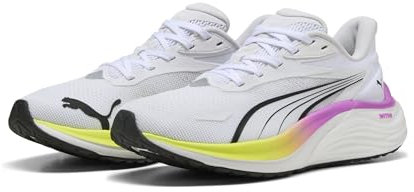 PUMA Electrify Nitro 4 Wn, Scarpe per Jogging su Strada Donna, White-Yellow Alert-Pure Magenta, 39 EU