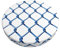 Velvet Round Stool Covers, 3 Layers Round Stool Cushion Slipcover with Thin Pad, Blue Chainlink Fence Stool Seat Covers Round Washable Barstool Covers Slipcovers for 12-14 Round Barstool