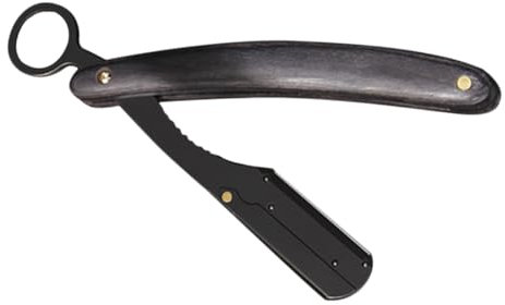 Gogogmee Porte- pour la coiffure et le rasage rasoir rasoir lame droite rasoirs haircut rasoir coupe choux range couteaux rasoir de salon de coiffure rasoir manuel Bois Black