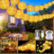Guirnalda de farolillos LED para exteriores, 40 unidades, 8 modos, farolillo LED, USB, funciona con pilas y IP65, resistente al agua, decoración con temporizador para jardín, patio, boda, fiesta