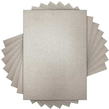 Craft Perfect Pearlescent Card A4 - Pack of 40 - Luna Silver - 250gsm Double-Sided Acid-Free Cardstock for Die Cutting & Crafting