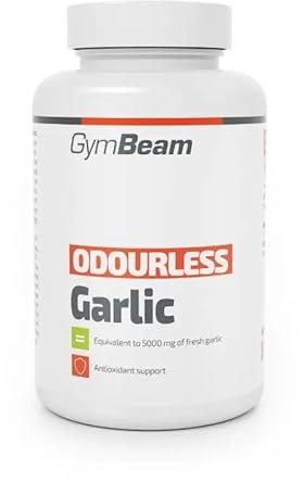 GymBeam Knoblauch (Kapseln) - Geruchloser Knoblauch mit 10 mg Knoblauchöl pro Kapsel, praktische Kapselform, Quelle für Antioxidantien, zur Stärkung des Immunsystems, 120 caps