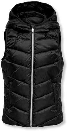 Kids ONLY Kogtalia Daunenjacke für Mädchen, ärmellos, Schwarz, Schwarz , 9 Jahre