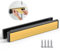 Bwintech 1 Set 325 * 50MM (12.8) Gold Aluminium Adjustable Depth Door Letterbox,Fit for 40-80mm Thickness Wooden,UPVC,Composite,Internal and External Doors