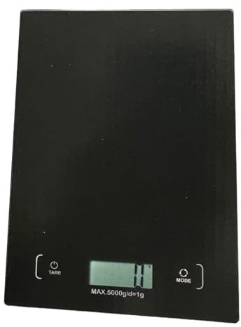 Digital Kitchen Scale Electric Food Weighing Scale with Backl,Tempered Glass Large Platform, High-Precision Slim-Design Portable Scale, Batteries Included, 11lb/5kg (Black) can be used in kitchen