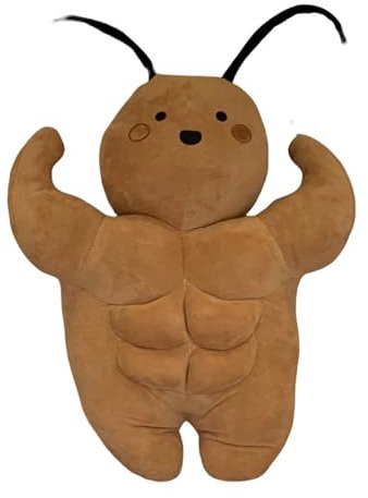 Kakerlaken Plüschtier, Muskel Kakerlaken Plüschkissen, Süße Großes Kakerlaken-kissen, Skurrile Puppen Simulation Plüsch Kakerlaken Kuscheltier Spielzeug Für Familie, Freunde, Kollegen (35 cm)