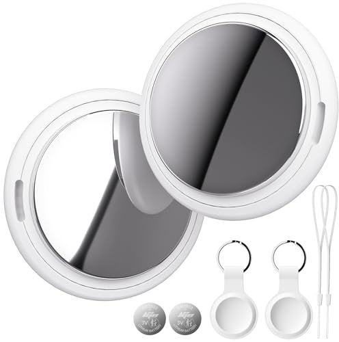 Bnlei Localizzatore Smart Air Tracker Tag Compatibile Apple Dov'è (solo iOS) Batteria di Ricambio Inclusam, Adatto per Chiavi, Portafoglio, Auto, Bici, Cane, Gatto (Bianco, Confezione da 2)