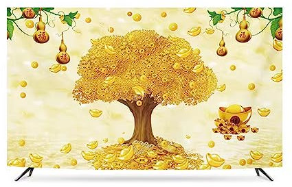 TV Dust Cover 32-86 Pulgadas TV Cover A Prueba De Polvo Protector De Pantalla De TV para La Sala De Estar LCD Led Decoración De La Sala De Estar(Size:43IN,Color:a)