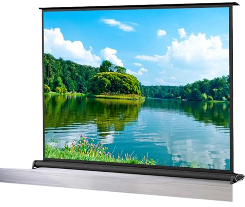 Schermo Di Proiezione Manuale Da Pavimento, Schermo per Proiezione Portatile Mobile, Schermo Di Proiezione HD 4K, Adatto per Home Theater, Ufficio, Schermo per Proiettore Montato A Parete(4616:9)