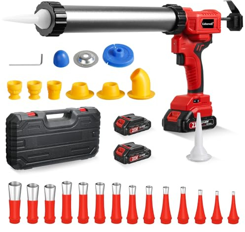 Pressa per cartucce, batteria con 2 batterie, 6 marce, in silicone, pistola a getto d'inchiostro e LED, 0 – 9 mm/s, per sigillare, sigillare