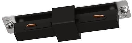 Eglo Accessory for Easy Track Rail System, Straight Connector Rail | ceiling light accessory, black plastic