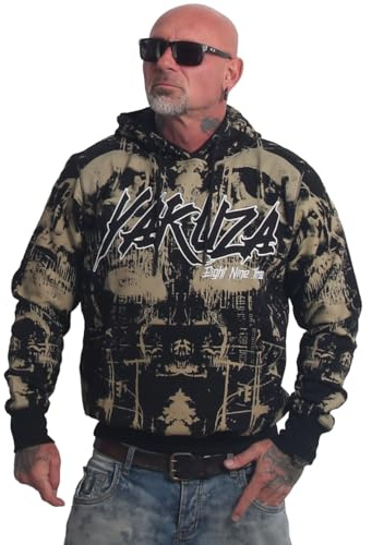 Yakuza Herren Psychodelic Hoodie Kapuzenpullover