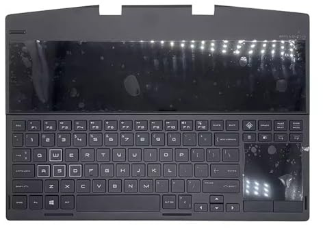 RTDPART Clavier avec Repose-Poignets pour Ordinateur Portable pour HP OMEN 15-DG0006TX 15-DG0007TX 15-DG0008TX 15-DG0012TX 15-DG0013TX avec rétroéclairage États-Unis US Noir