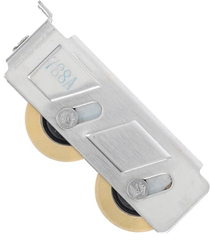 OSALADI Roulettes Porte Coulissante Double Roue 22 MM en Acier Inoxydable Rainure 11,5 MM, Galets pour Porte Placard et Moustiquaire, Kit Remplacement pour Baie Vitrée Intérieur