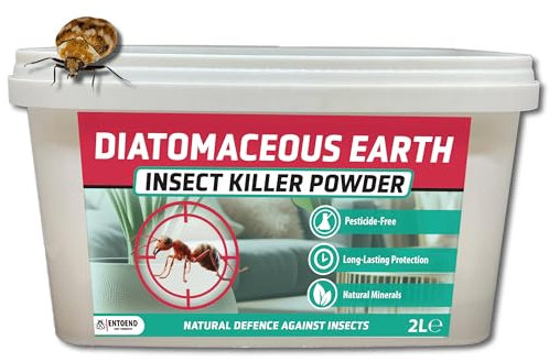 ENTOEND Diatomaceous Earth Insect Killer Powder 1KG - Natural & Feed Grade Indoor Pest Control - Ant Killer, Bed Bug Killer, Carpet Beetle Killer, Cockroach Killer, Flea Killer, Silverfish Killer