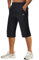 TACVASEN Herren Kurze Cargohose 3/4 Schnelltrocknende Shorts Wanderhose mit Reißverschlusstasche, Schwarz, 38