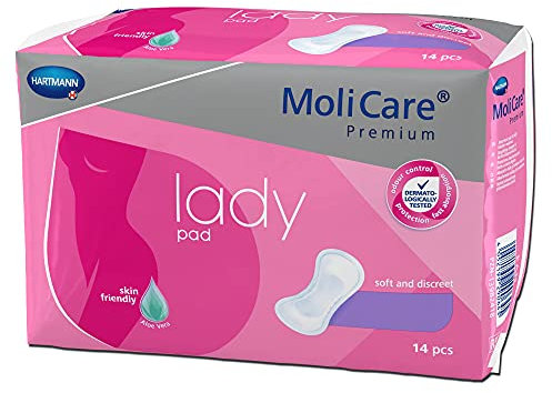 HARTMANN 1686240 MoliCare Premium Lady Pad 1.5 Tropfen, Dunkelgelb, 14 Stück