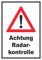 HB-Druck Achtung Radarkontrolle Schild A3 (297x420mm)