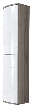 ASM Hochschrank Ontario II, 50 x 35 x 184 cm, Eiche/Weiß