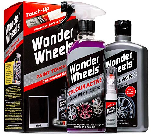 Wonder Wheels Paintwork Restoration Kit Black - Clean, Gloss & Touch-Up