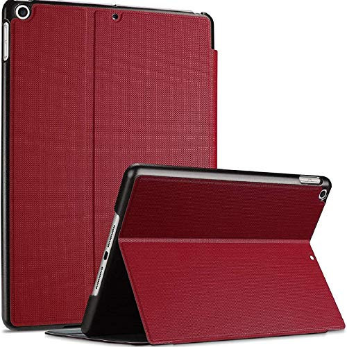 ProCase Étui Renforcé pour iPad 10.2(iPad 9ème 2021, iPad 8ème 2020, iPad 7ème 2019), Housse de Protection Antichoc, Coque Arrière en TPU Souple-Rouge