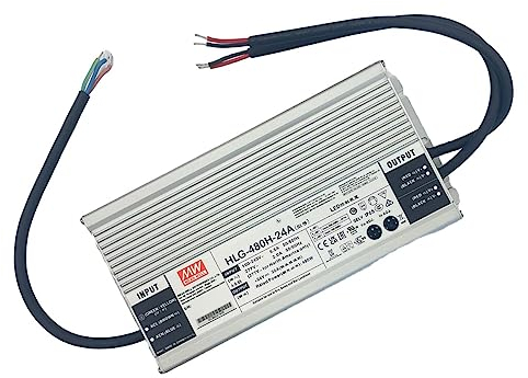 Mean Well HLG-480H-24A LED-Treiber Konstantspannung 480W 20A 24V/DC Außen PFC-Sch