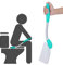 Miyobing Bathroom aids Long-Range Toilet,Long Reach Comfort Wipe,Extends Your Reach Over 15 Grips Toilet Paper or Pre-Moistened Wipes Comfort,No Wipes,Disabled Pregnant Old Man,Stool Wiping Stick