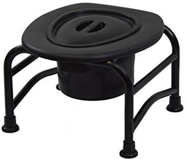GLJ Toilettenstuhl Mobiler Camping-Toilettenhocker, Tragbarer Haushaltsbadesessel, rutschfest, Leicht und Langlebig, mit Inneneimer, Edelstahltoilette (Size : 30cm)