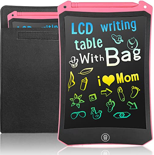 LEYAOYAO LCD Writing Tablet for Kids, 8.5inch Colorful Screen Doodle Pad Drawing Board, Learning Educational Toys Gifts for 3 4 5 6 7 Years Old Girls Boys (Pink)