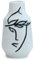 Exner Vase 'XOXO' Keramik Weiß Schwarz Dekovase Blumenvase Keramikvase Modern Design