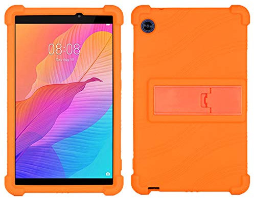 SsHhUu Custodie per Huawei MediaPad M5 Lite 10, Leggera Custodia Protettiva per Bambini Morbido Skin Silicone Case Cover per Huawei M5 Lite 10 10.1 Pollici 2018, Arancia