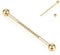 hengkaixuan 14G Industrie Piercing Schmuck Gold Chirurgenstahl Industrielle Langhantel 38mm Lange Gerüststange Industrielle Bar Pyramide Designed Knorpelohrring Helix Barbell für Damen Herren