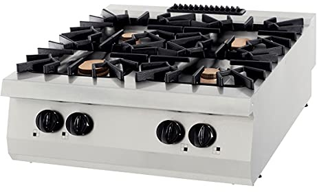 Maxima Gastro Premium Kochfeld - 4 Brenner - Doppeleinheit - 90 cm Tief - Gas