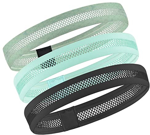 Natuce Sport Stirnband Dünn,Haarband Jungen,Anti-Rutsch Haarband,Sport Stirnband Mädchen,Fitness-Stirnbänder Schwarz Elastisch,Fußball Haare Stirnbänder,für Damen Herren Fussball Yoga Jogging Golf