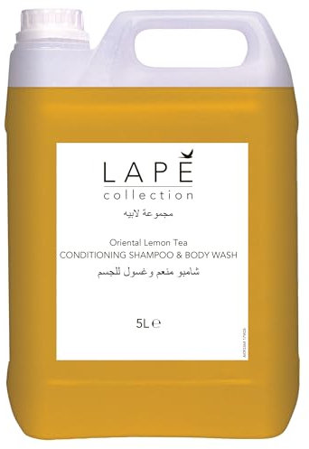 LAPE Collection Oriental Lemon Tea Duschgel & Shampoo 2 x 5 Liter Kanister zum Nachfüllen, mit Ecolabel