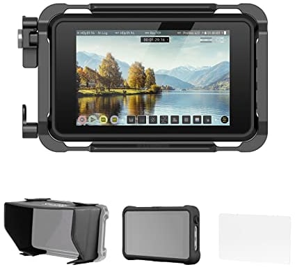 SMALLRIG Cage Kit for Atomos Ninja V/Ninja V+, with NATO rail, 1/4-20 Screw, M3 Screw, HDMI Cable Clamp, and Sunhood, Fully Protect Camera Monitor - 3788