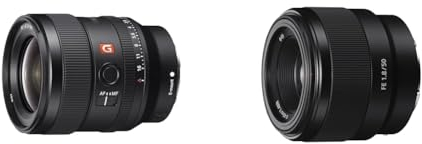 Sony FE 24mm f/1.4 GM | Vollformat & SEL-50F18F Standard Objektiv (Festbrennweite, 50 mm, F1.8, Vollformat, geeignet für A7, A6000, A5100, A5000 und Nex Serien, E-Mount) schwarz