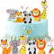 Dalettu 6 Stück Animal Geburtstag Kuchen Dekoration, Jungle Tortendeko Zoo Safari Cupcake Topper, Tiere Kindergeburtstag Deko Torte, Dschungel Kuchendeko für Kinder Geburtstag Baby Dusche Weihnachten