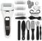 Layhou Rapeuse Pieds Electrique, Rapeuse Pieds, Rappe Pieds Pédicure Portables LED Rechargeable, IPX7 Etanche, avec Eclairage avec 3 Rouleaux et 10 Rape Pieds, Cadeau Homme, Cadeau Femme