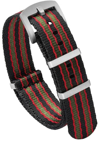 watchdives Nylon-Uhrenarmband 18 mm 20 mm 22 mm, Mehrfarbig Ersatz-Uhrenarmbänder für Herren und Damen