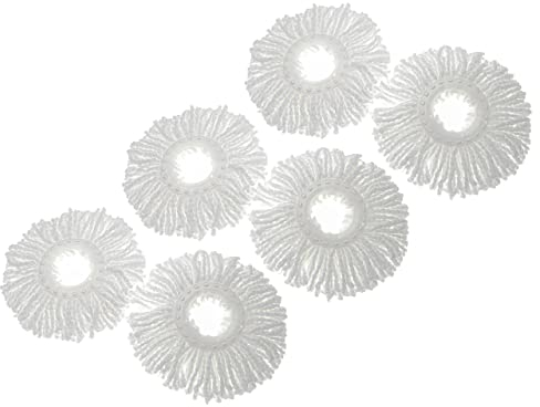 vhbw 6X Wischbezug Ersatz für Leifheit 52094 für Wischmopp - Ersatzkopf, Mikrofaser Weiß