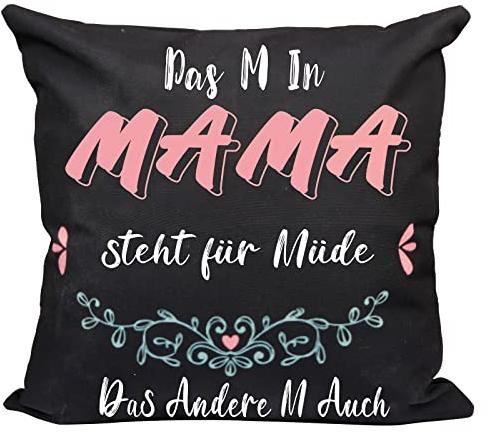 ROSEMO Muttertagsgeschenk für Mama 45x45cm Mama Kissenbezug Geschenk für Mama zum Muttertag Geburtstag Beste Mama Geschenk von Tochter Sohn Personalisiert Kissenbezug Geschenkideen für Mutter